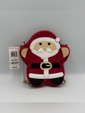 Retired Macys Holiday Arcade Santa Claus Christmas Purse Bag Coin Bank